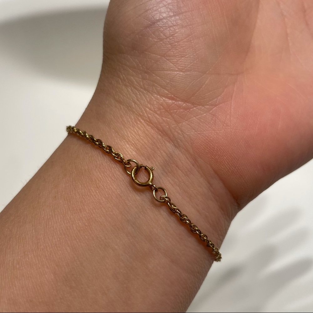 ESTIES JEWELRY- Thin Rope Bracelet in Gold - Picture 3 of 4